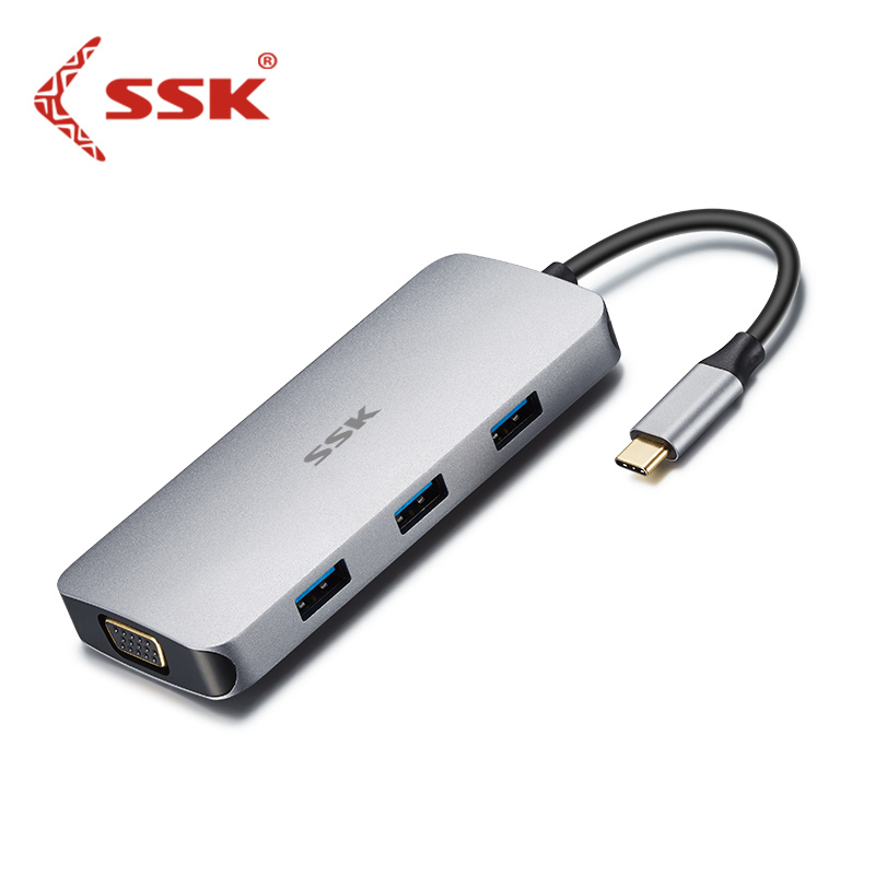 SSK飚王 性能高速Type-C扩展坞拓展USB苹果电脑转换器Macbookpro2