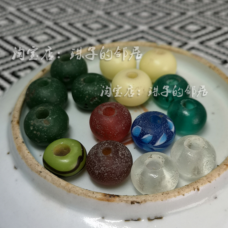 H43 单颗 怀旧仿古大孔扁珠服饰配珠 手串项链diy散珠 饰品/流行首饰/时尚饰品新 其他DIY饰品配件 原图主图