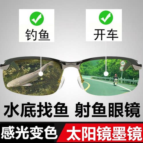 铁摩图偏光变色钓鱼男女高清墨镜