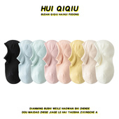 袜子 夏季 透气网眼女士船袜 会起球 薄款 浅口硅胶防滑棉袜