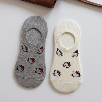 春夏季薄款卡通kitty猫女士船袜