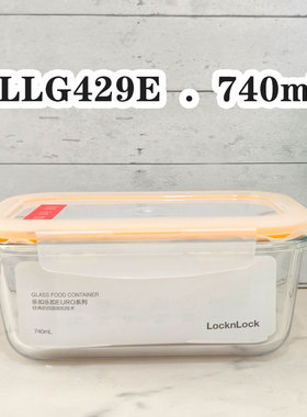 乐扣乐扣耐热玻璃饭盒微波炉保鲜盒便当盒LLG429E男女士带饭740ML