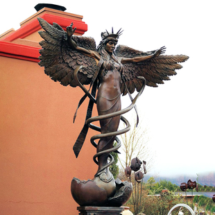 教堂园林欧式建筑景观青铜雕像户外广场景区西方人物铸铜雕塑定制