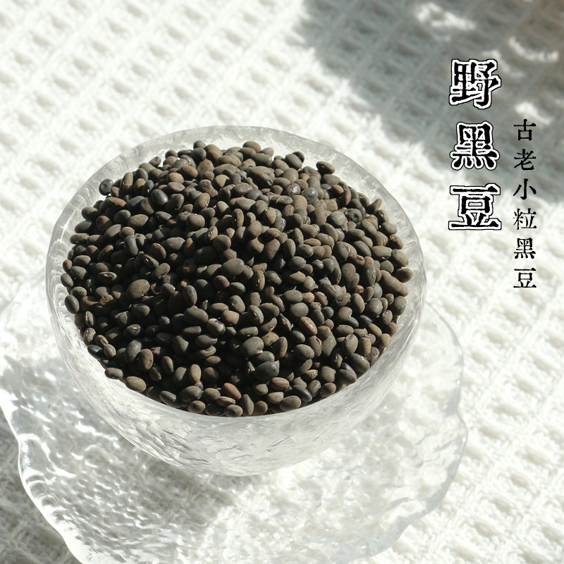 野黑豆本草纲目黑豆古老小粒肾形黄芯食养备孕豆非种植