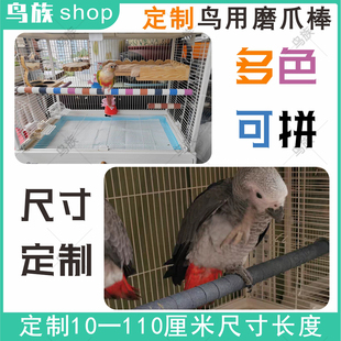 定制鹦鹉双头磨爪棒达洋站杆鸟笼配件磨嘴神器不锈钢磨喙鸟用磨脚