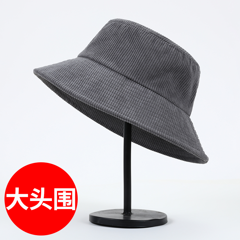灯芯绒65cm渔夫帽大头围