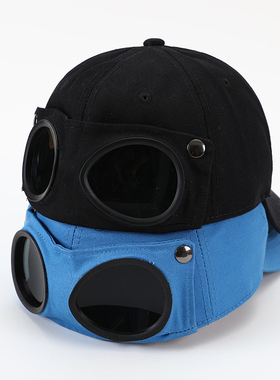 飞行员帽子男秋天韩版眼镜鸭舌帽墨镜女秋季ns潮嘻哈太阳帽棒球帽