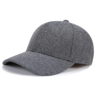 鸭舌帽大头围男韩版秋冬大头毛呢方脸适合男士帽子冬季大号棒球帽