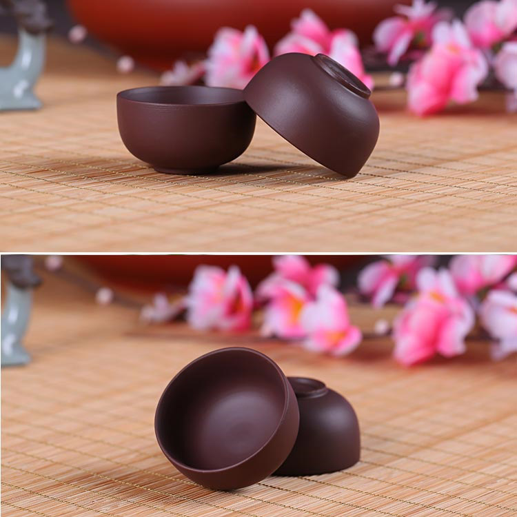 陶瓷宜兴品茗杯朱泥紫砂茶具