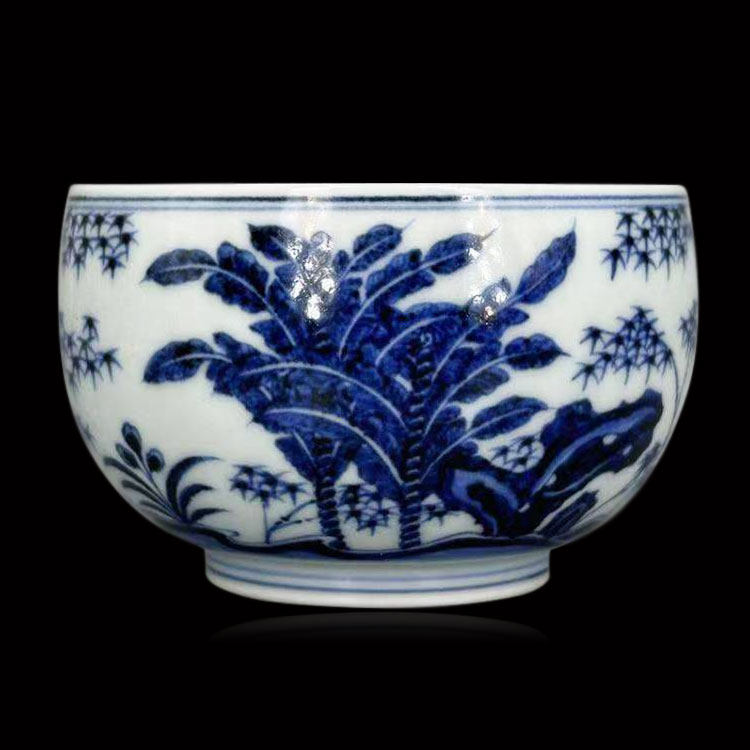 春风祥玉邹俊窑 仿明青花蕉叶松竹梅大圆融杯 手绘主人杯茶杯子,餐饮具,茶杯,淘宝优惠券,粉丝福利购,淘宝优惠卷