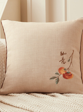新中式刺绣抱枕沙发客厅靠垫靠枕中国风床头靠背垫抱枕套不含芯