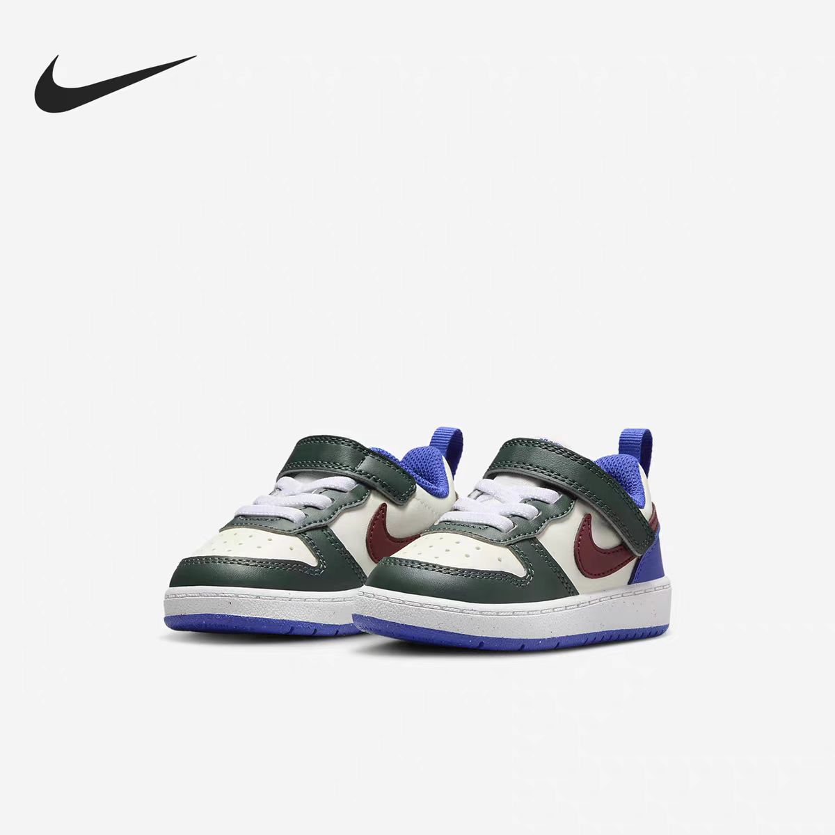 正品 耐克Nike COURT幼童魔术贴休闲运动板鞋DV5458-300