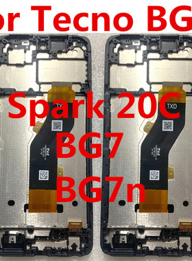 适用于传音Tecno BG7带框屏幕总成 Spark 20C显示BG7n液晶 触摸屏