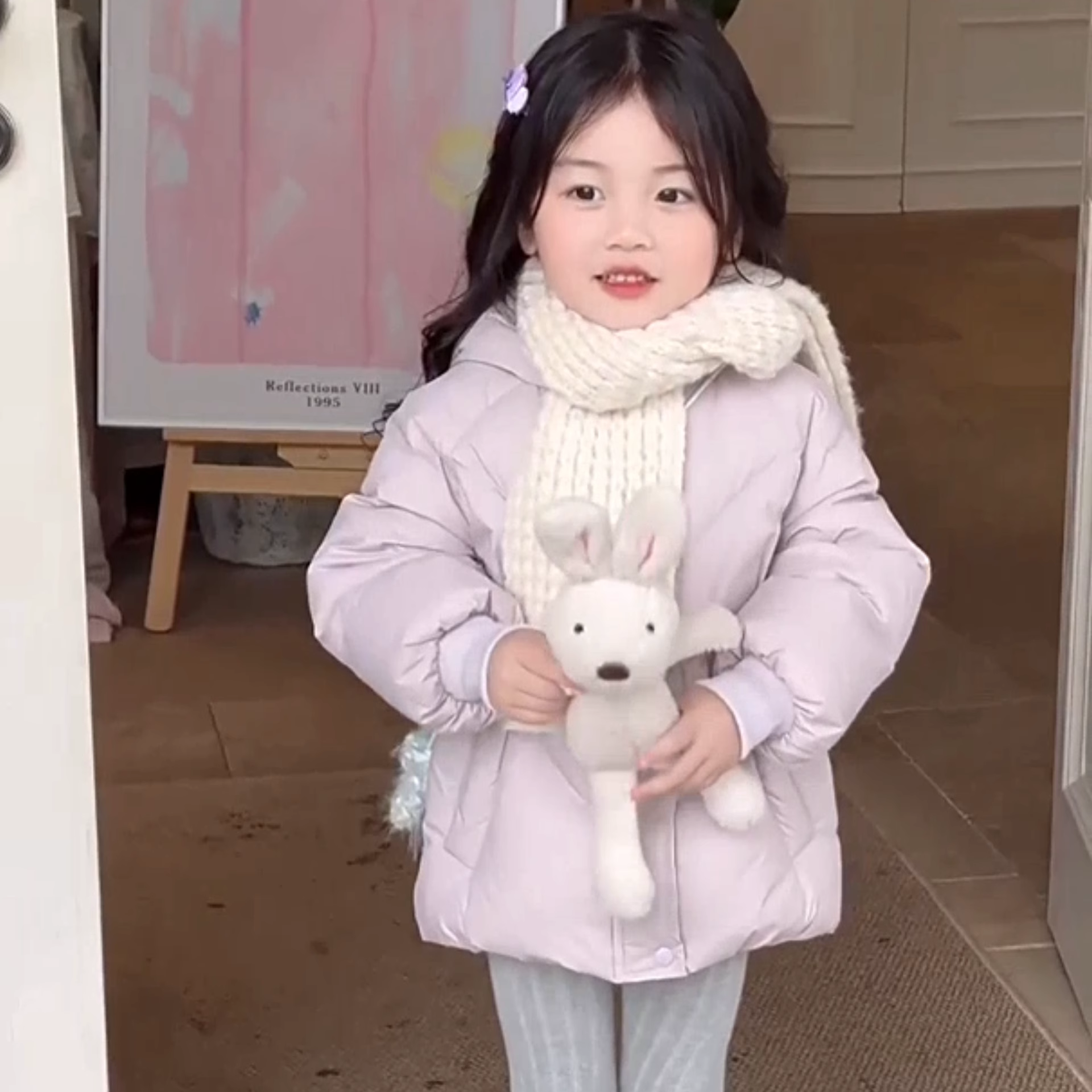 女童棉服儿童连帽棉衣外套2025洋气韩版加厚新款宝宝棉袄保暖小童