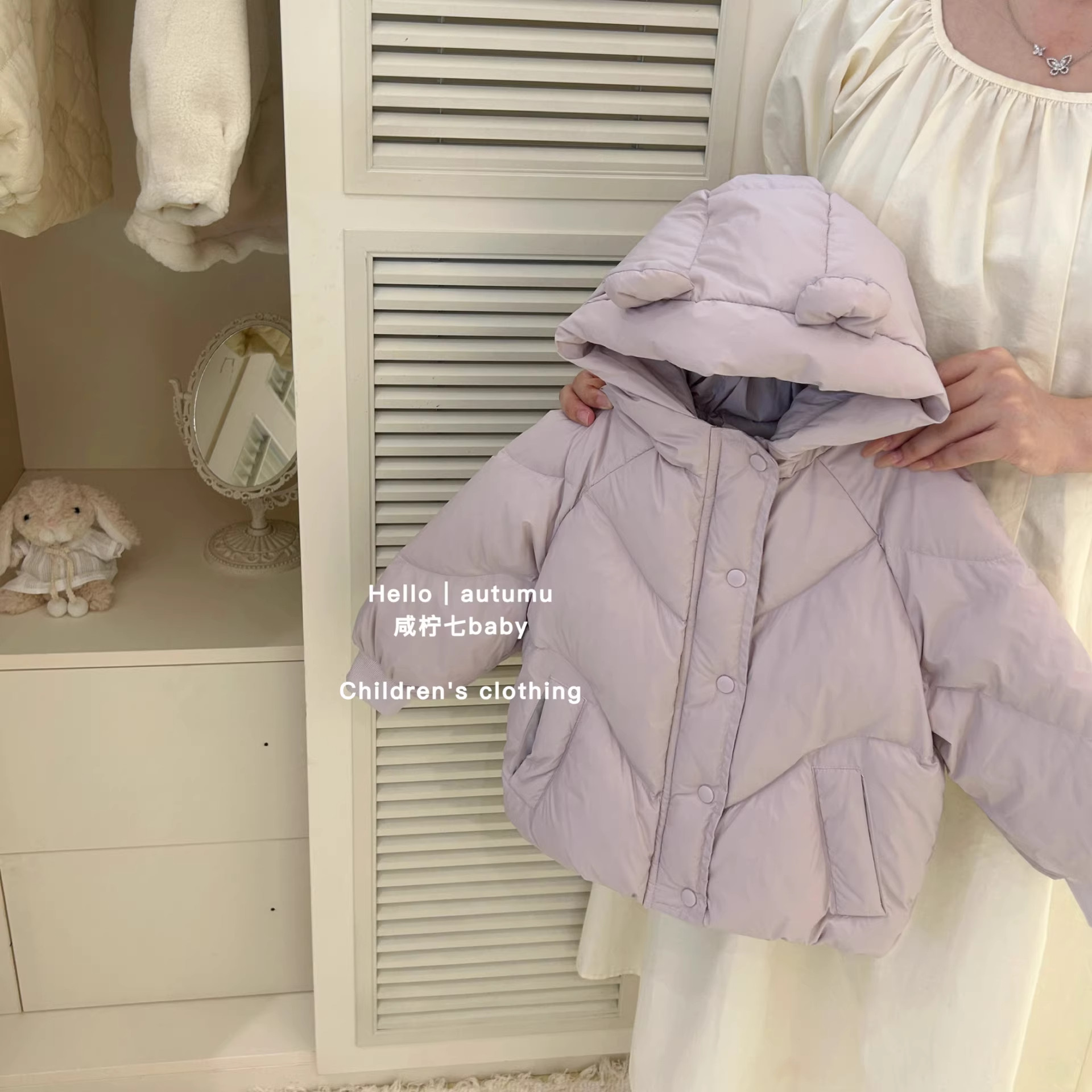 女童棉服连帽外套加厚