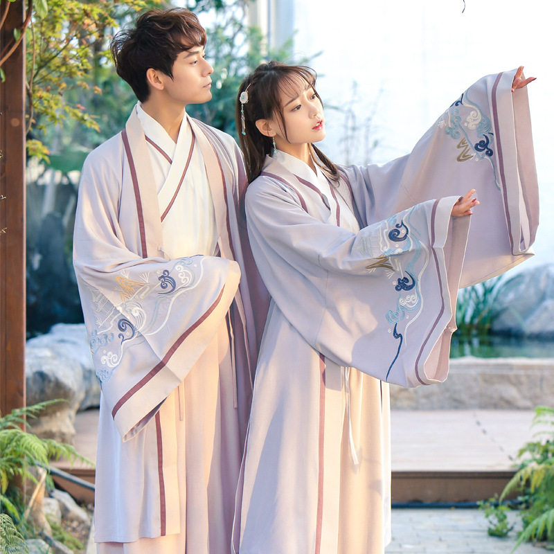 tradition Improvement Hanfu Clouds Embroidery Men and women cp Couples dress Cloak Clothes Big sleeves Robein the Women's clothing/Boutique , Costume/National costume/Stage costumes , National costume/Costumes  category - from Buy2taobao.com to provide professional Taobao agent buy service