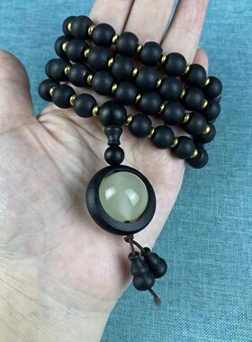 越南土沉香手串螺丝纹工艺老料佛珠沉水沉香10mm手链男女手串佛珠