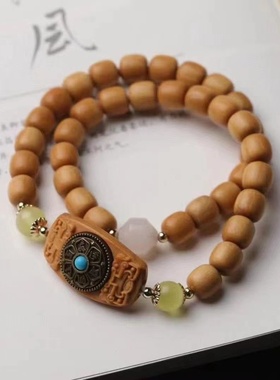 芭比檀香印尼檀香柚木高油性印度老山檀香Diy搭配六字真言转运牌