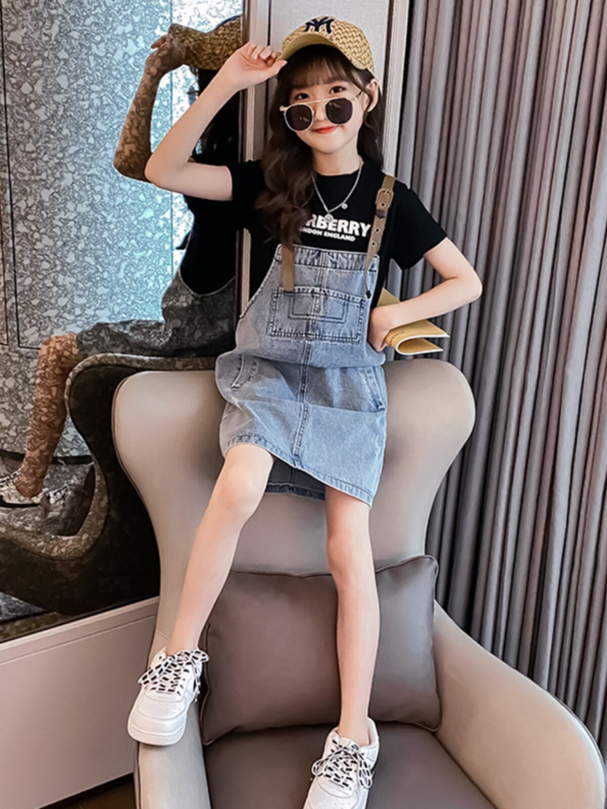 强人女童夏装2024新款裙子儿裤子