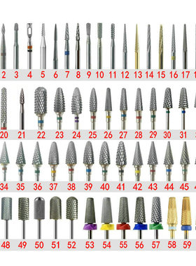 美甲钨钢打磨头快速卸甲卸钻打磨台阶甲片合金钻头俄式前置处理头