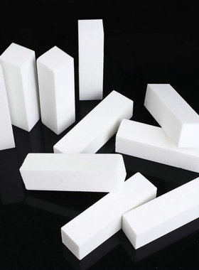 白色豆腐块 美甲打磨四方块 高发泡修甲磨砂块 环保美甲打磨工具