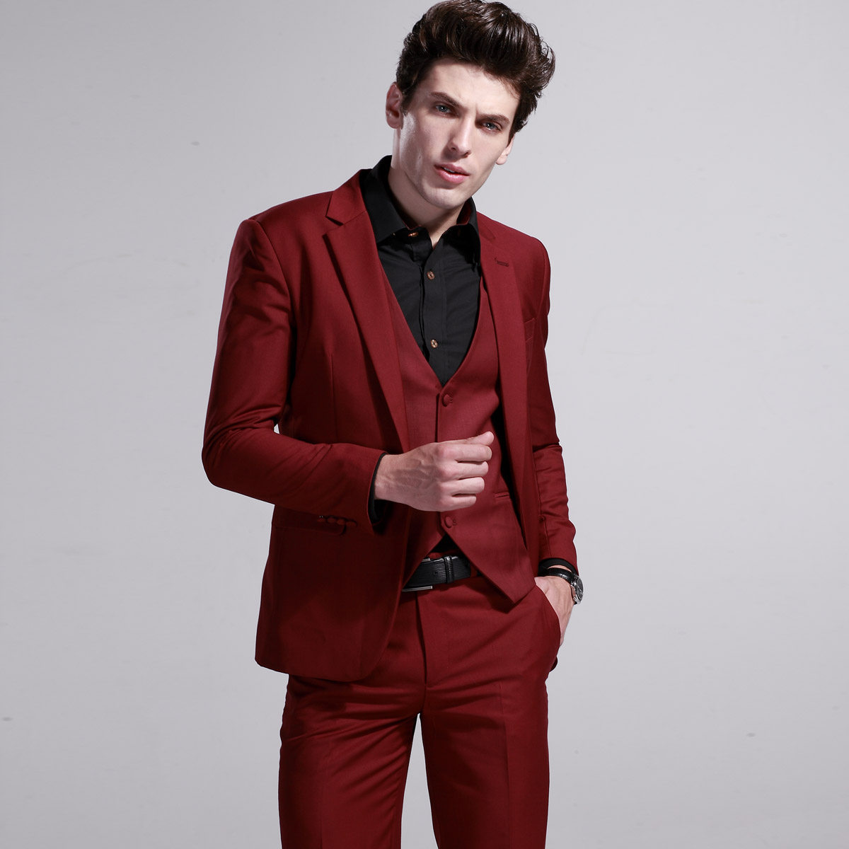 Costume homme en polyester pour printemps - Ref 1551088 Image 3