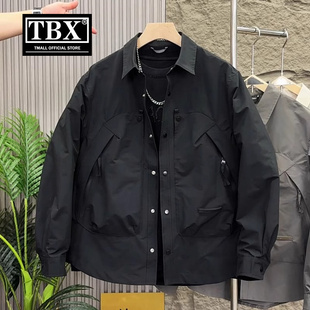 高端工装冲锋衣外套男士2025新款爆款春秋季休闲翻领夹克男款冬装