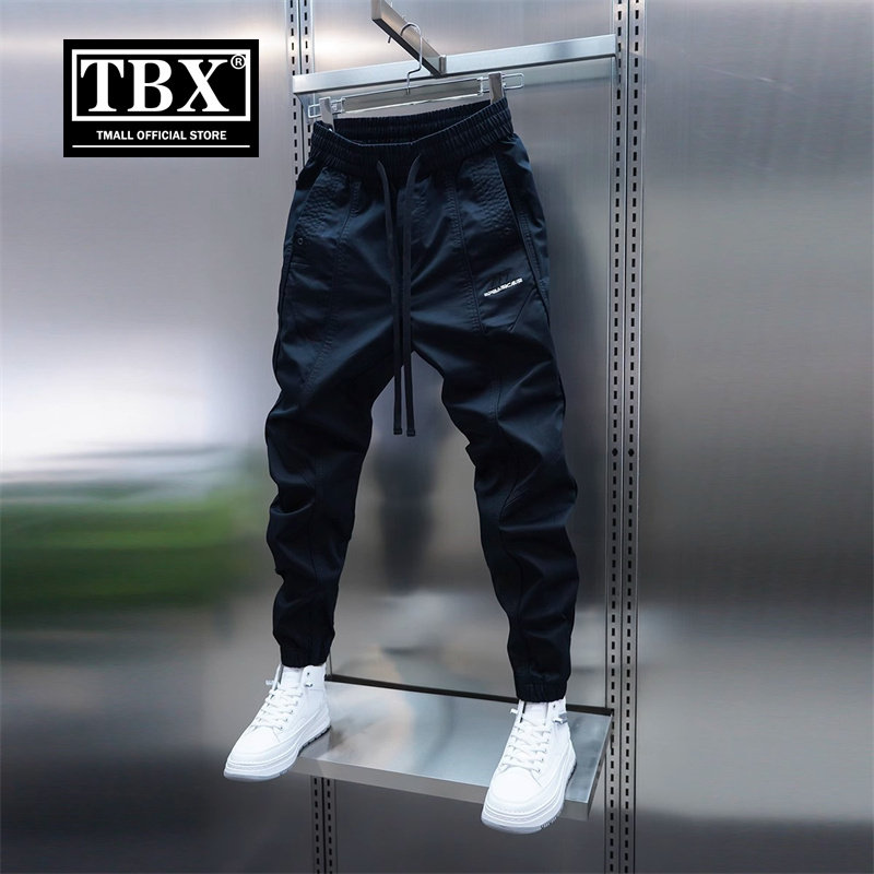 高端休闲裤男士2025新款春秋冬季加绒加厚男裤束脚工装长裤子男款