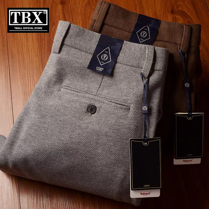 高端羊毛西裤男士2026新款冬装加绒加厚男裤商务直筒休闲裤子男款