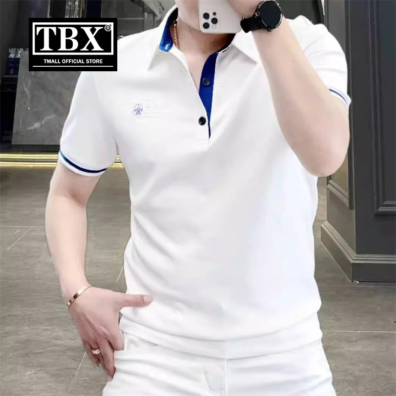 高端冰丝棉polo衫男士短袖T恤2025新款夏季翻领修身休闲 上衣男款