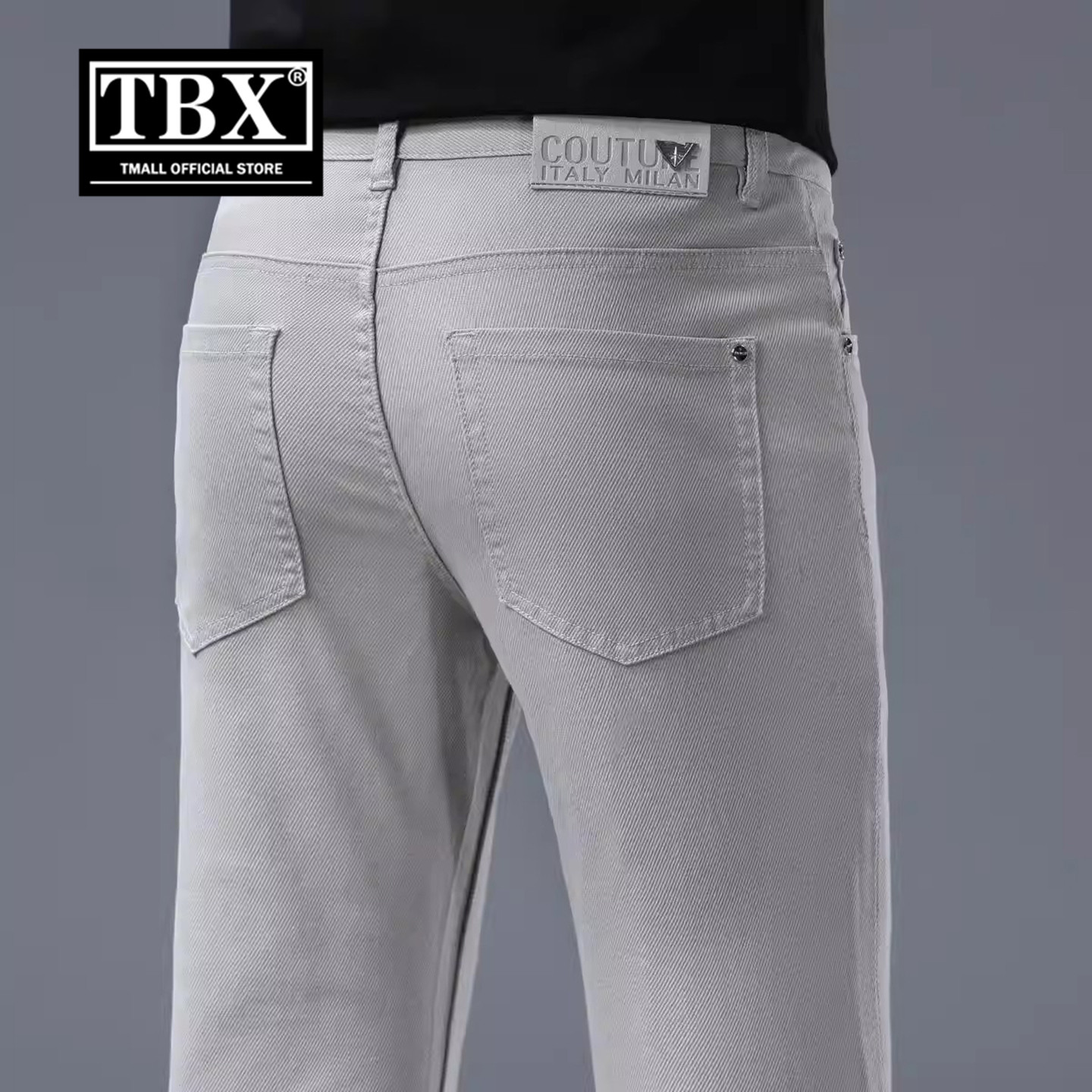 高端欧货牛仔裤男士2026新款春秋季男裤修身直筒休闲裤子男款春装