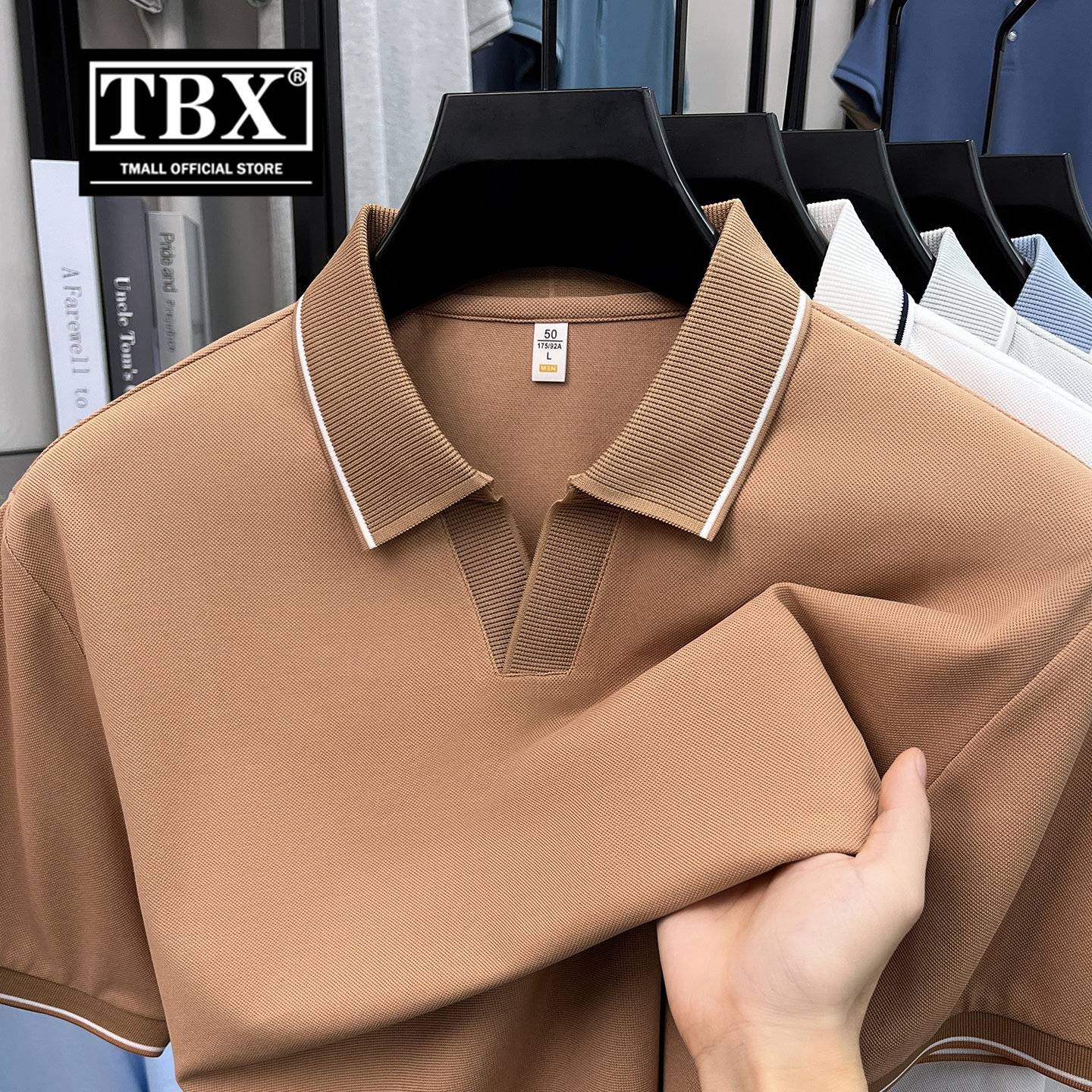 高端老钱风海鸥领POLO衫男士短袖t恤2026新款夏季商务保罗衫男款