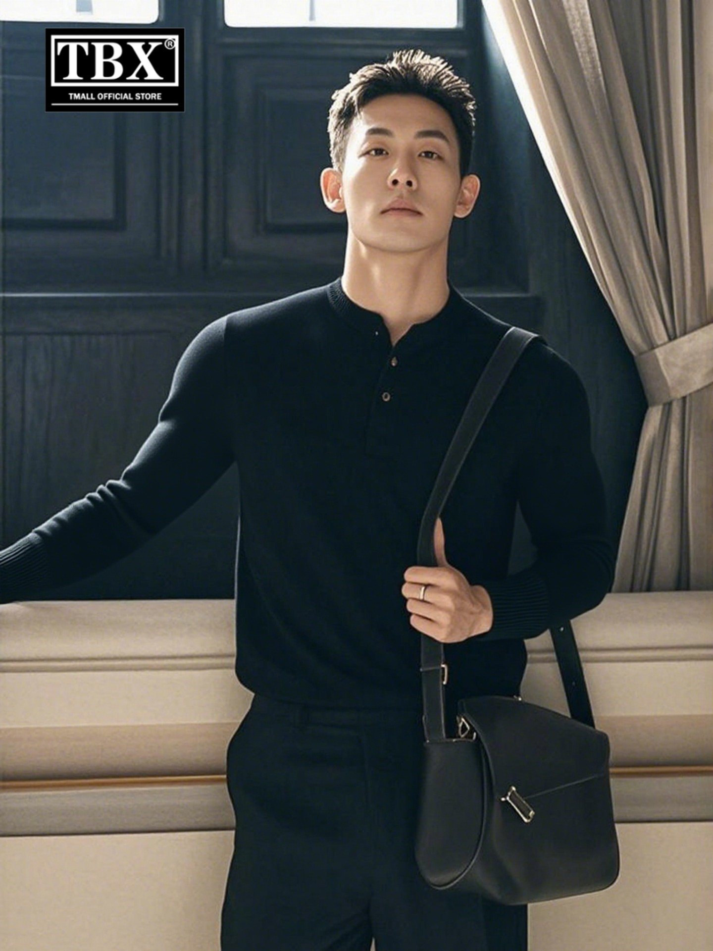 老钱风亨利领毛衣男士长袖T恤2025新款秋冬季打底针织衫卫衣男款