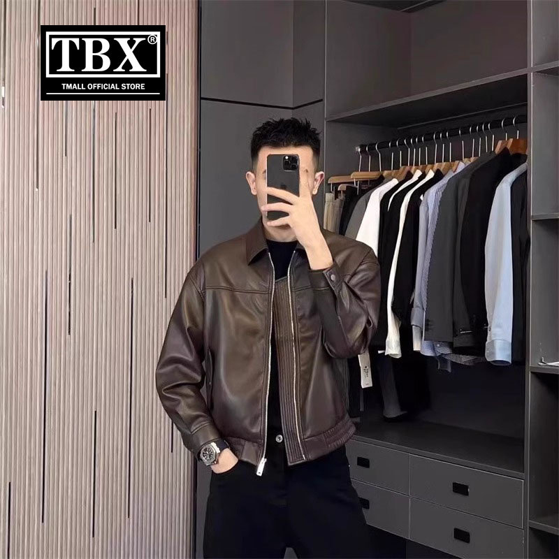 棕色皮衣外套男士冬装加绒厚2026新款机车服短款皮夹克男款春秋季