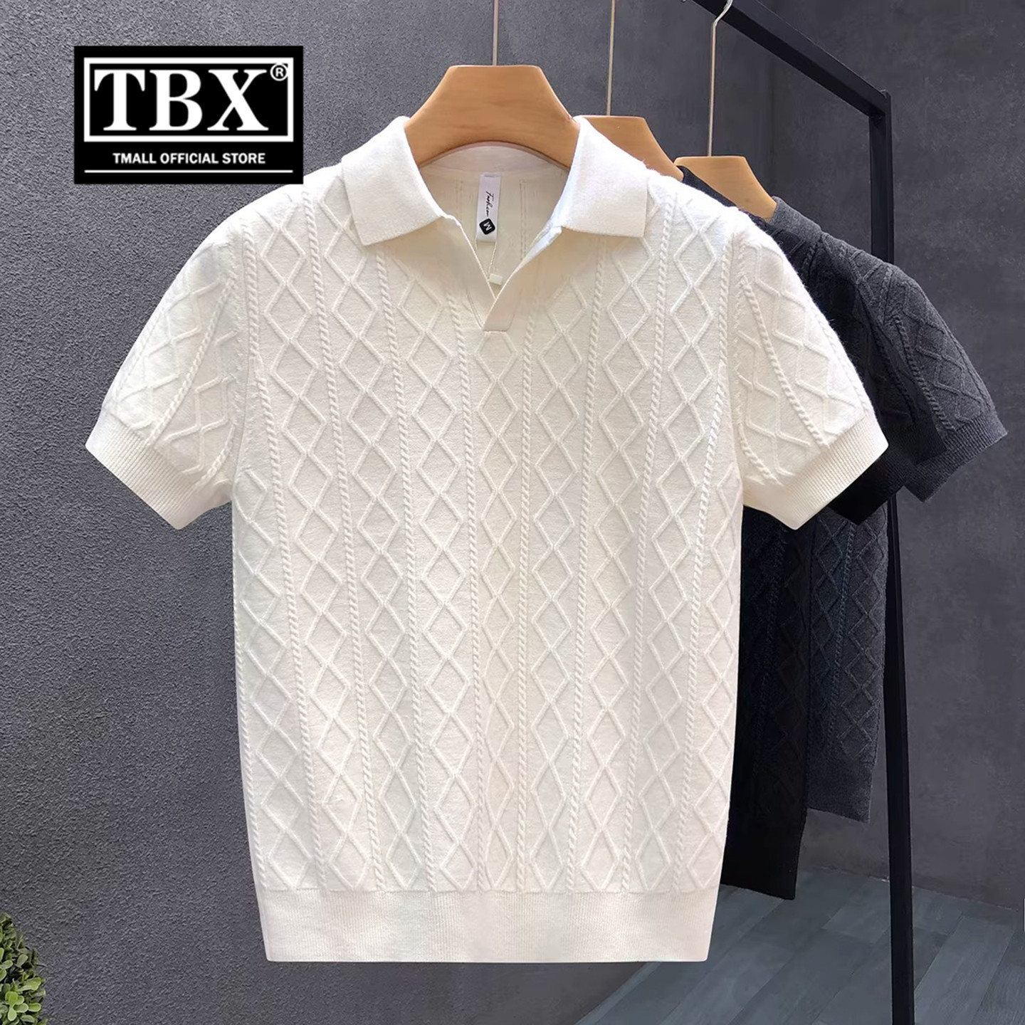 高端海鸥领polo衫男士短袖t恤2026新款春夏季半袖毛衣针织衫男款