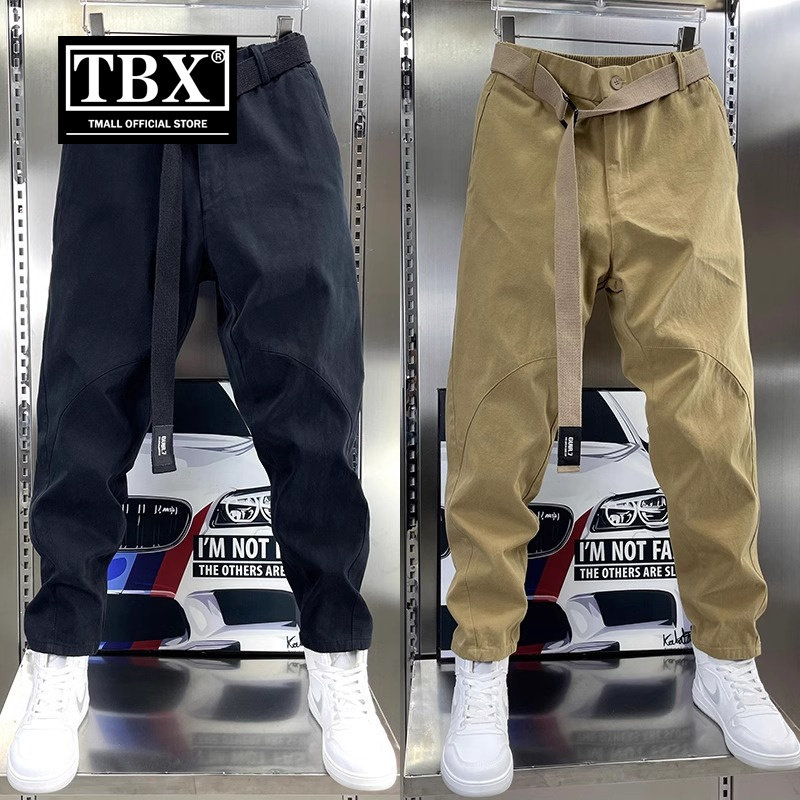 卡其色工装裤男士春秋冬季2025新款休闲男裤宽松老爹九分裤子男款,男装,休闲裤,淘宝优惠券,粉丝福利购,淘宝优惠卷