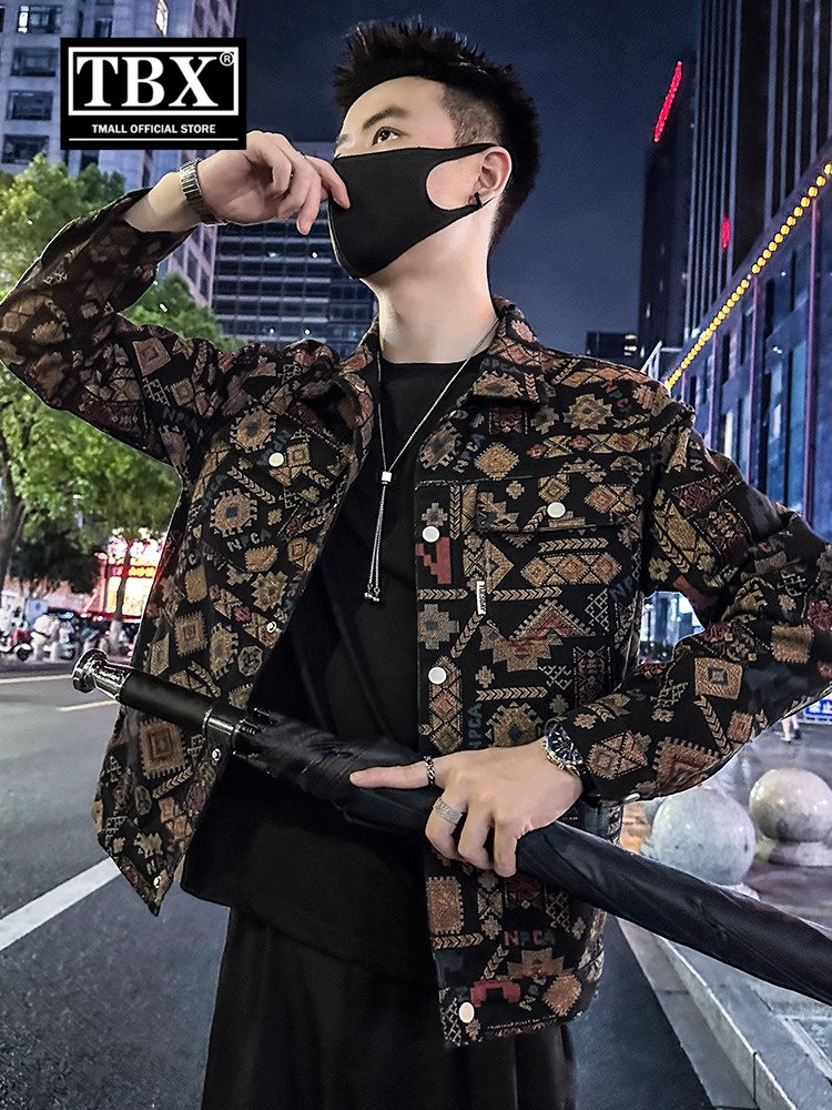 高端牛仔外套男士2025新款春秋冬季加绒高级感春装牛仔衣夹克男款