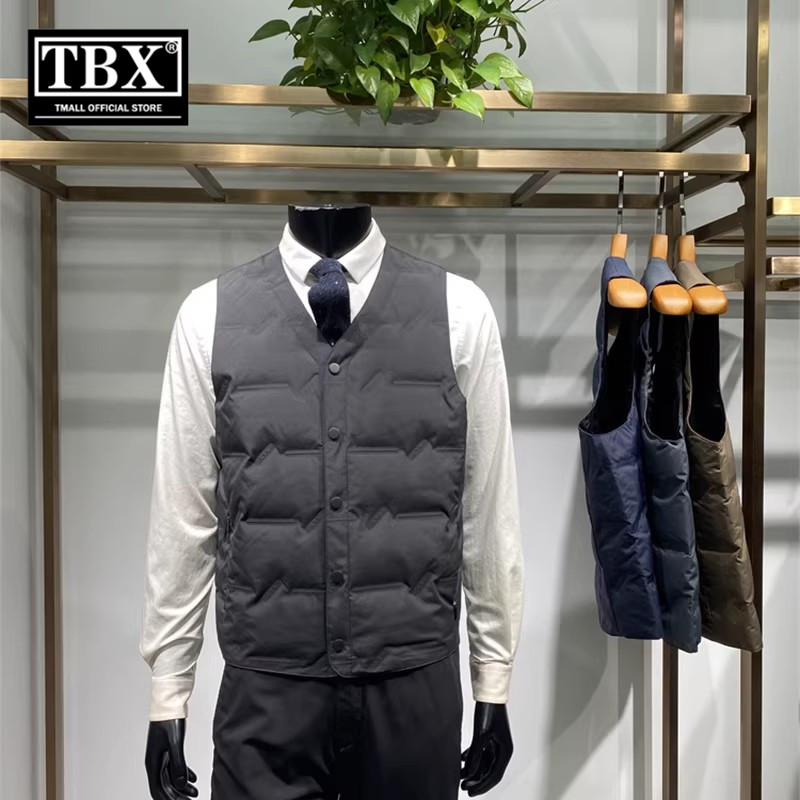 高端V领背心羽绒马甲男士2025新款冬季加厚保暖商务外套男款冬装,男装,羽绒马甲,淘宝优惠券,粉丝福利购,淘宝优惠卷