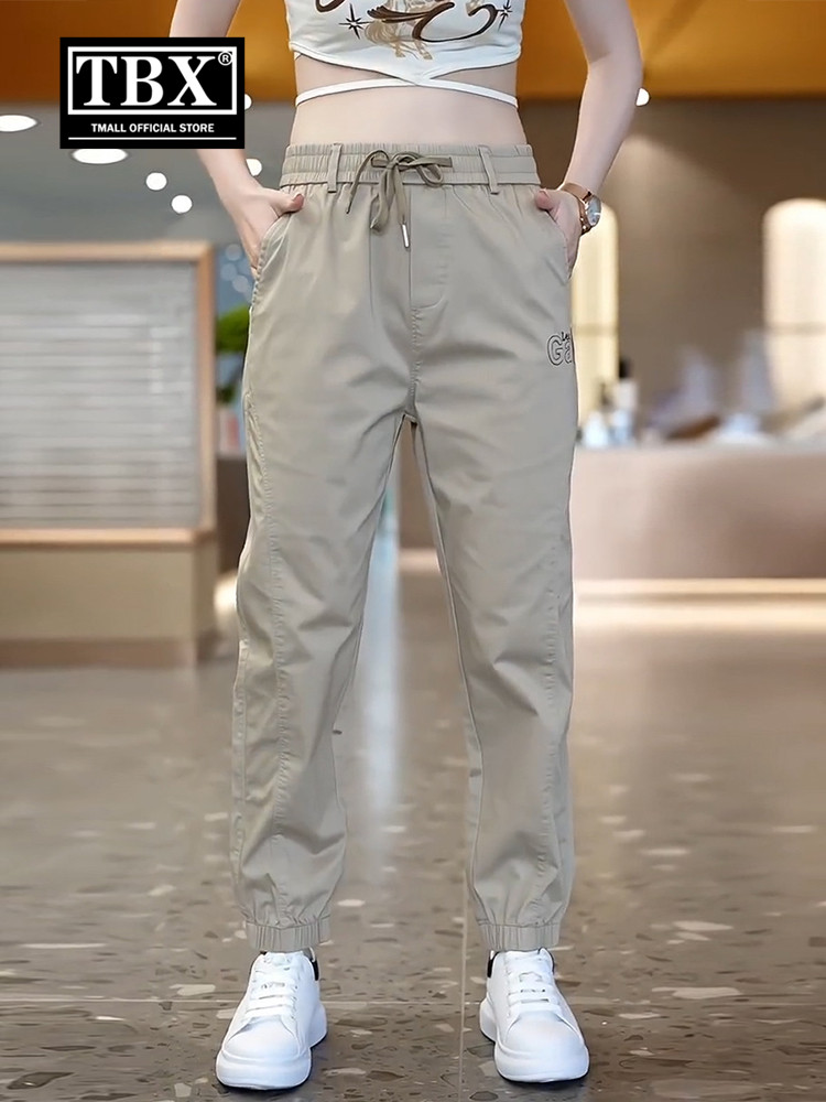 高端纯棉休闲裤子男士2025新款春秋季男裤束脚工装裤男款冬装加绒