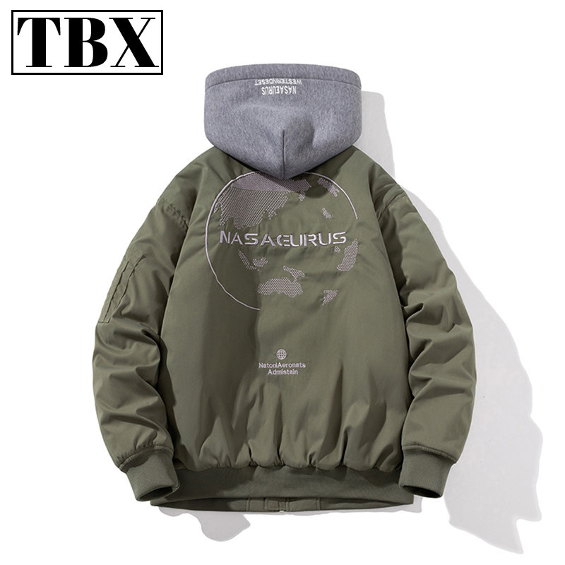 高端棒球领棉服男款春秋冬季加厚2025新款飞行员夹克外套男士棉衣