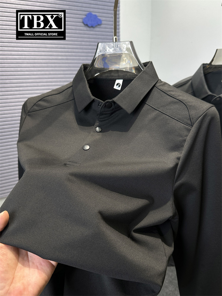 高端按扣polo衫男士长袖t恤2025新款春秋季休闲拼接翻领卫衣男款,男装,T恤,淘宝优惠券,粉丝福利购,淘宝优惠卷