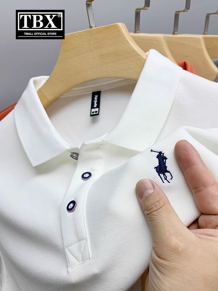 高端保罗POLO衫男士短袖T恤2025新款春夏季刺绣商务休闲长袖男款