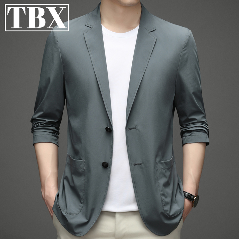 冰丝防晒衣男士夏季超薄款西服高级感休闲西装外套男款上衣春秋款