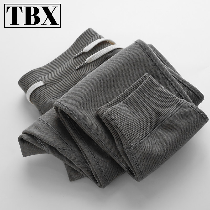 高端灰色卫裤男士春秋2025新款束脚运动裤子男款休闲 男裤冬季加