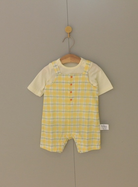 2026夏季韩国童装moimoln小云朵男女宝宝T恤背带短裤儿童套装N03P