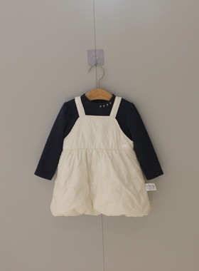 2025冬季韩国童装moimoln小云朵女宝T恤打底衫背心裙儿童套装B06P