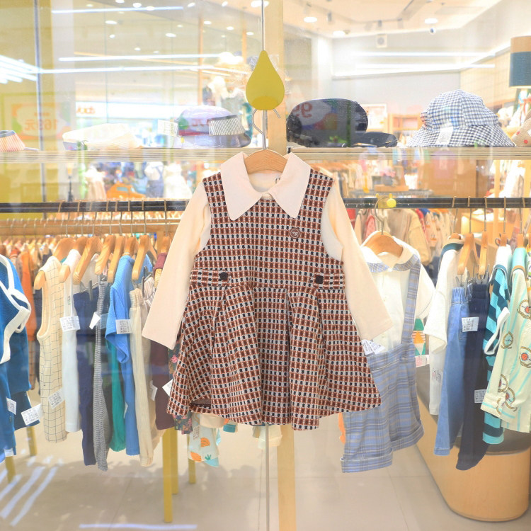 2024秋韩国童装moimoln小云朵女宝上衣 背心裙儿童连衣裙套装g28p