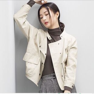 宽松显瘦机车皮夹克女装 秋冬韩版 pu皮外套 新款 品质保证皮衣女短款