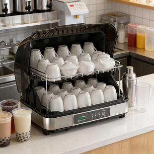 棋牌室会议室快速一星级消毒茶杯柜ktv带烘干家用小型茶具消毒柜