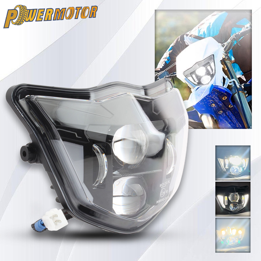 适用于yamaha越野摩托车改装前车灯芯wr250/400/426/450前大灯